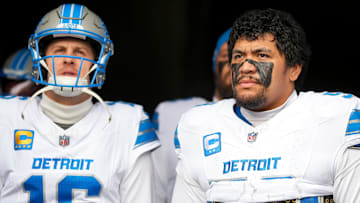 Penei Sewell, Jared Goff, Detroit Lions