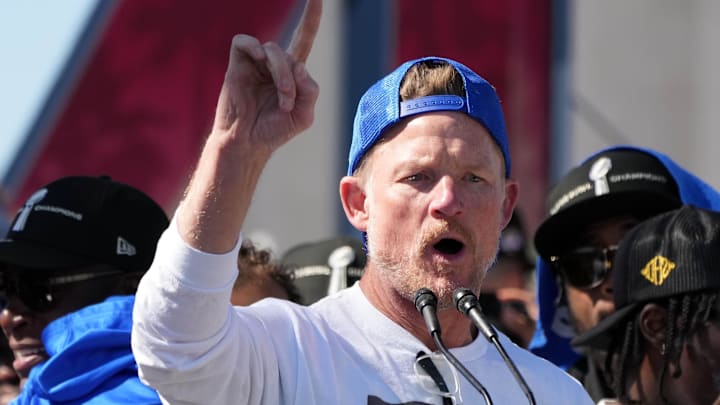 Los Angeles Rams general manager Les Snead. Mandatory Credit: Kirby Lee-Imagn Images