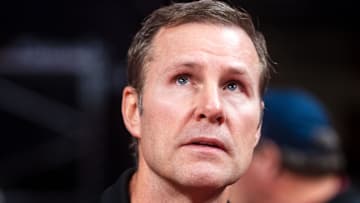 Nebraska Cornhuskers head coach Fred Hoiberg walks onto the court