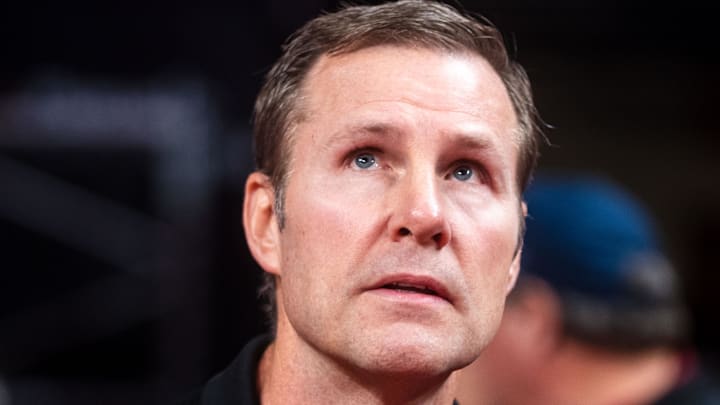 Nebraska Cornhuskers head coach Fred Hoiberg walks onto the court