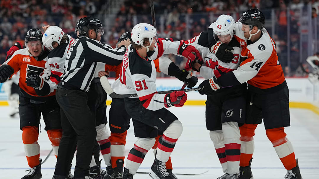 New Jersey Devils v Philadelphia Flyers New Jersey Devils v Philadelphia Flyers