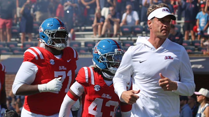 Mississippi Rebels head coach Lane Kiffin