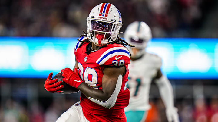 Stevenson has rushed for 267 yards on 65 attempts in four games this season.