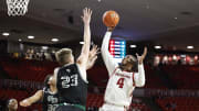 Dec 16, 2023; Norman, Oklahoma, USA; Oklahoma Sooners guard Kaden Cooper (4) shoots as Green Bay