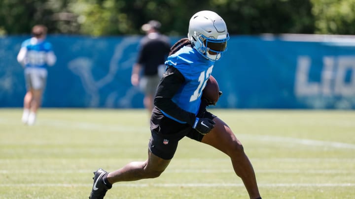 Detroit Lions wide receiver Daurice Fountain (12).