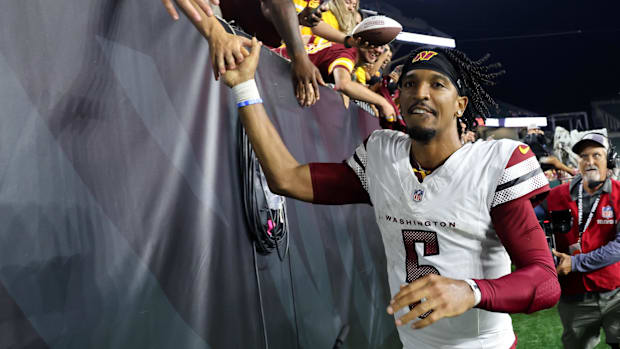 Washington Commanders quarterback Jayden Daniels