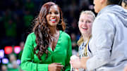 Mar 25, 2024; South Bend, Indiana, USA; Notre Dame Fighting Irish head coach Niele Ivey reacts in the second half against the Ole Miss Rebels in the NCAA Tournament second round game at the Purcell Pavilion. 