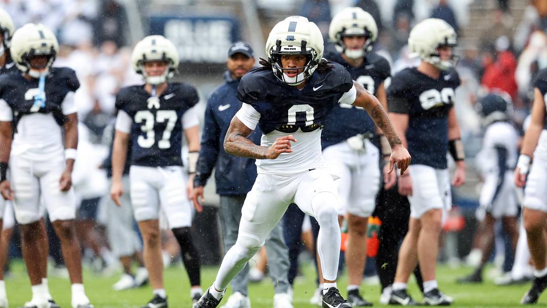 Penn State Nittany Lions wide receiver Chase Sowell (0) runs a route during the Blue-White Spring game at Beaver Stadium. Penn State Nittany Lions wide receiver Chase Sowell (0) runs a route during the Blue-White Spring game at Beaver Stadium.