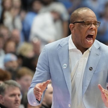 UNC basketball head coach Hubert Davis