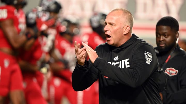 NC State football head coach Dave Doeren