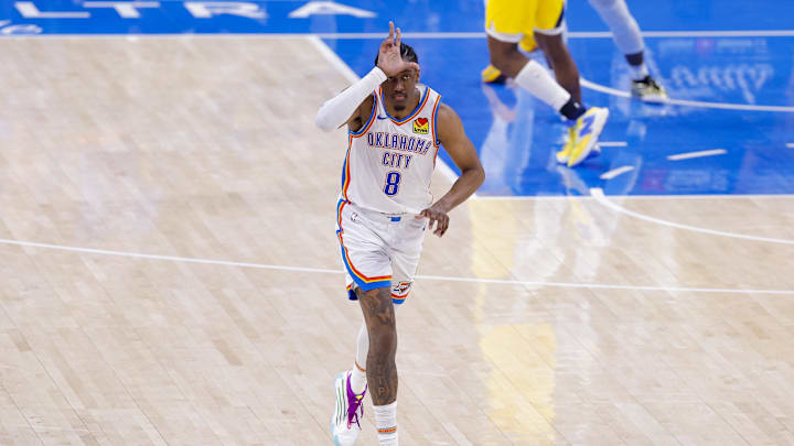 Oklahoma City Thunder forward Jalen Williams scored 40 points in his team's Game 5 win over the Indiana Pacers. Oklahoma City Thunder forward Jalen Williams scored 40 points in his team's Game 5 win over the Indiana Pacers.