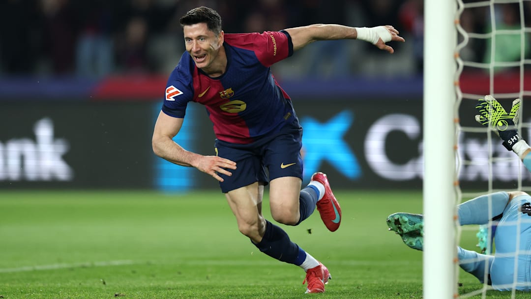 Lewandowski has 25 La Liga goals, his most ever as a Barca player.