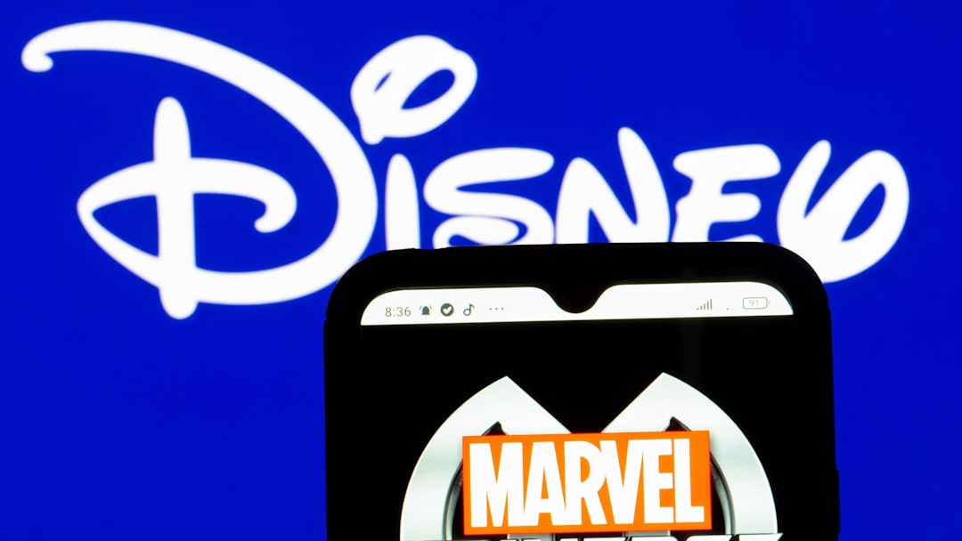 In this photo illustration, the Marvel Universe Live! logo...