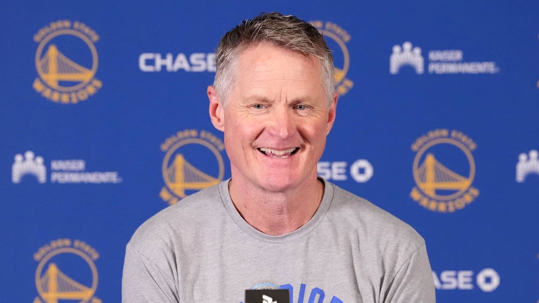 Jan 5, 2026; Inglewood, California, USA; Golden State Warriors head coach Steve Kerr at press conference at Intuit Dome. Mandatory Credit: Kirby Lee-Imagn Images Jan 5, 2026; Inglewood, California, USA; Golden State Warriors head coach Steve Kerr at press conference at Intuit Dome. Mandatory Credit: Kirby Lee-Imagn Images