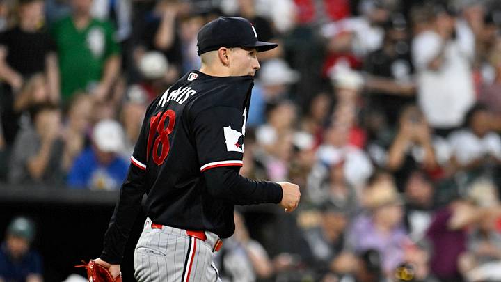 Sep 6, 2026; Chicago, Illinois, USA;  Minnesota Twins pitcher Andrew Morris (78) reacts against the Chicago White Sox during the sixth inning  at Rate Field.  Mandatory Credit: Matt Marton-Imagn Images