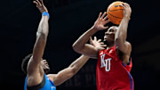 Kansas men's basketball's Darryn Peterson (22) shoots the ball during Late Night in the Phog, Friday, Oct. 17, 2025 at Allen Fieldhouse .