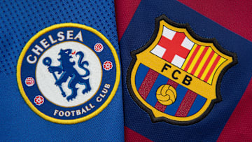 The Chelsea and FC Barcelona Club Badges
