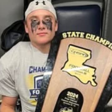 Catholic New Iberia linebacker J.D. Hidalgo helped his team win a state title by recording 153 tackles, four sacks, six forced fumbles, five pass breakups, an interception and a two blocked punts.