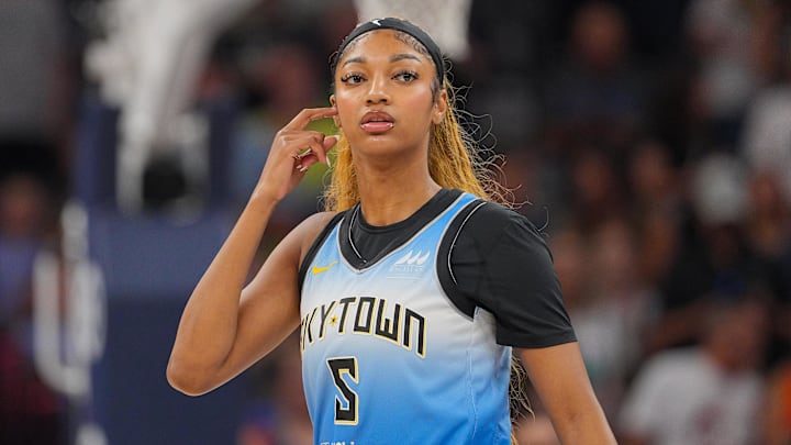 Chicago Sky forward Angel Reese (5) at Target Center.