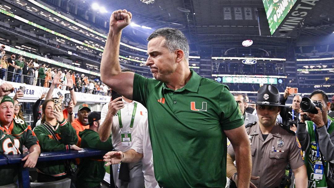 Dec 31, 2025; Arlington, TX, USA; Miami Hurricanes head coach Mario Cristobal comes off the field after the 2025 Cotton Bowl and quarterfinal game of the College Football Playoff at AT&T Stadium. Mandatory Credit: Jerome Miron-Imagn Images Dec 31, 2025; Arlington, TX, USA; Miami Hurricanes head coach Mario Cristobal comes off the field after the 2025 Cotton Bowl and quarterfinal game of the College Football Playoff at AT&T Stadium. Mandatory Credit: Jerome Miron-Imagn Images