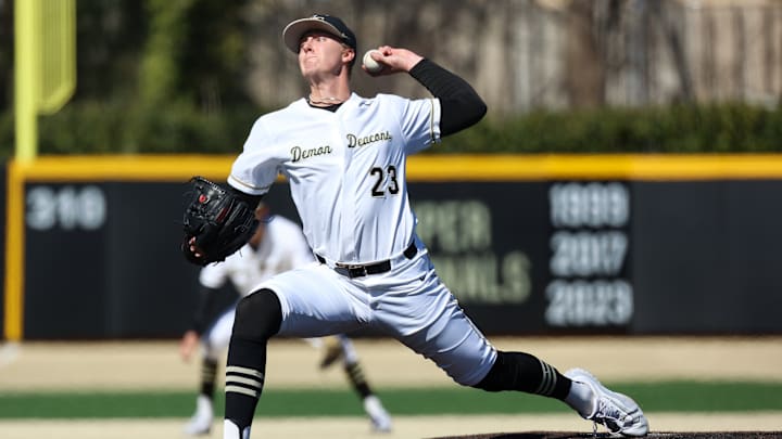 Cleveland Guardians prospect Josh Hartle draws a start in college for Wake Forest University.