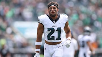Philadelphia Eagles safety Sydney Brown (21) in a game against the Cleveland Browns at Lincoln Financial Field.