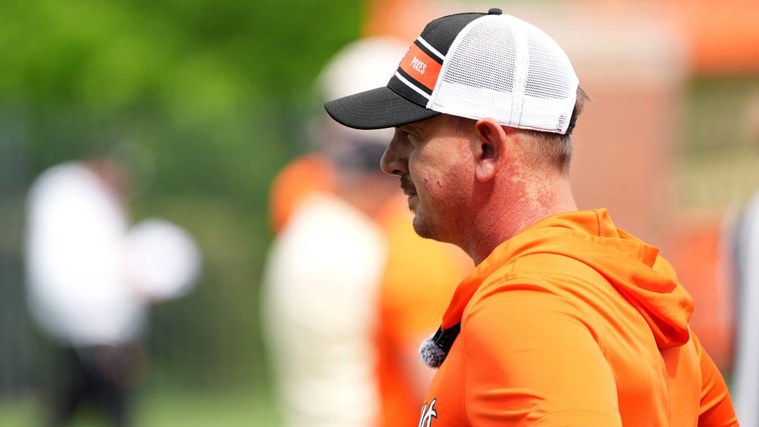 Oklahoma State head football coach Eric Morris.