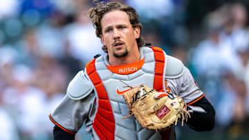 Jun 4, 2025; Seattle, Washington, USA;  Baltimore Orioles catcher Adley Rutschman (35) is pictured during a game against the Seattle Mariners at T-Mobile Park