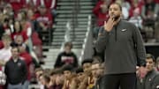 Minnesota head coach Ben Johnson calls a play during the first half of their game against Wisconsin Friday, January 10, 2025 at the Kohl Center in Madison, Wisconsin.