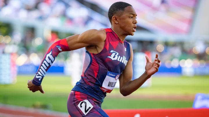 Quincy Wilson competes in the finals of the men’s 400 meters during day four of the U.S. Olympic Track &