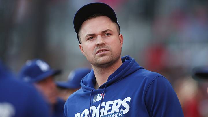 Oct 7, 2026: Los Angeles Dodgers pitcher Tarik Skubal (29) looks on before game four against the Atlanta Braves in the NLDS for the 2026 MLB Playoffs at Truist Park. Credit: Brett Davis-Imagn Images