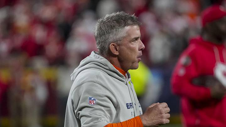 Dec 25, 2025; Kansas City, Missouri, USA; Denver Broncos head coach Sean Payton before the game at GEHA Field at Arrowhead Stadium. Mandatory Credit: Denny Medley-Imagn Images