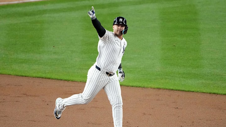 Verdugo played left field for the Yankees during their World Series run