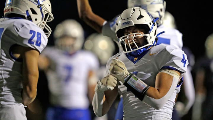 Mukwonago High School's Noah Dodds (4) leads the Indians into a big matchup with Muskego on Friday, Sept. 13, 2024. 