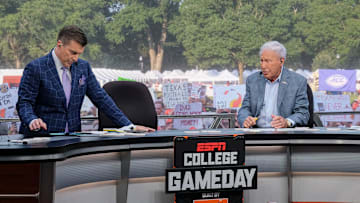 Rece Davis and Lee Corso on ESPN College GameDay