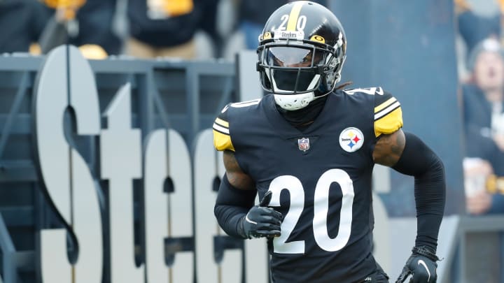 Oct 2, 2022; Pittsburgh, Pennsylvania, USA;  Pittsburgh Steelers cornerback Cameron Sutton (20) takes the field against the New York Jets during the first quarter at Acrisure Stadium. The Jets won 24-20. Mandatory Credit: Charles LeClaire-USA TODAY Sports