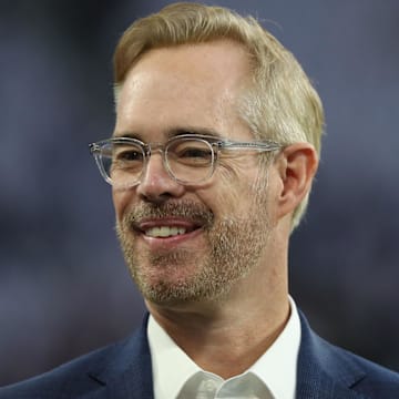 Joe Buck pictured before the NFC Divisional Playoff football game between the Minnesota Vikings and the New Orleans Saints at U.S. Bank Stadium in 2018.