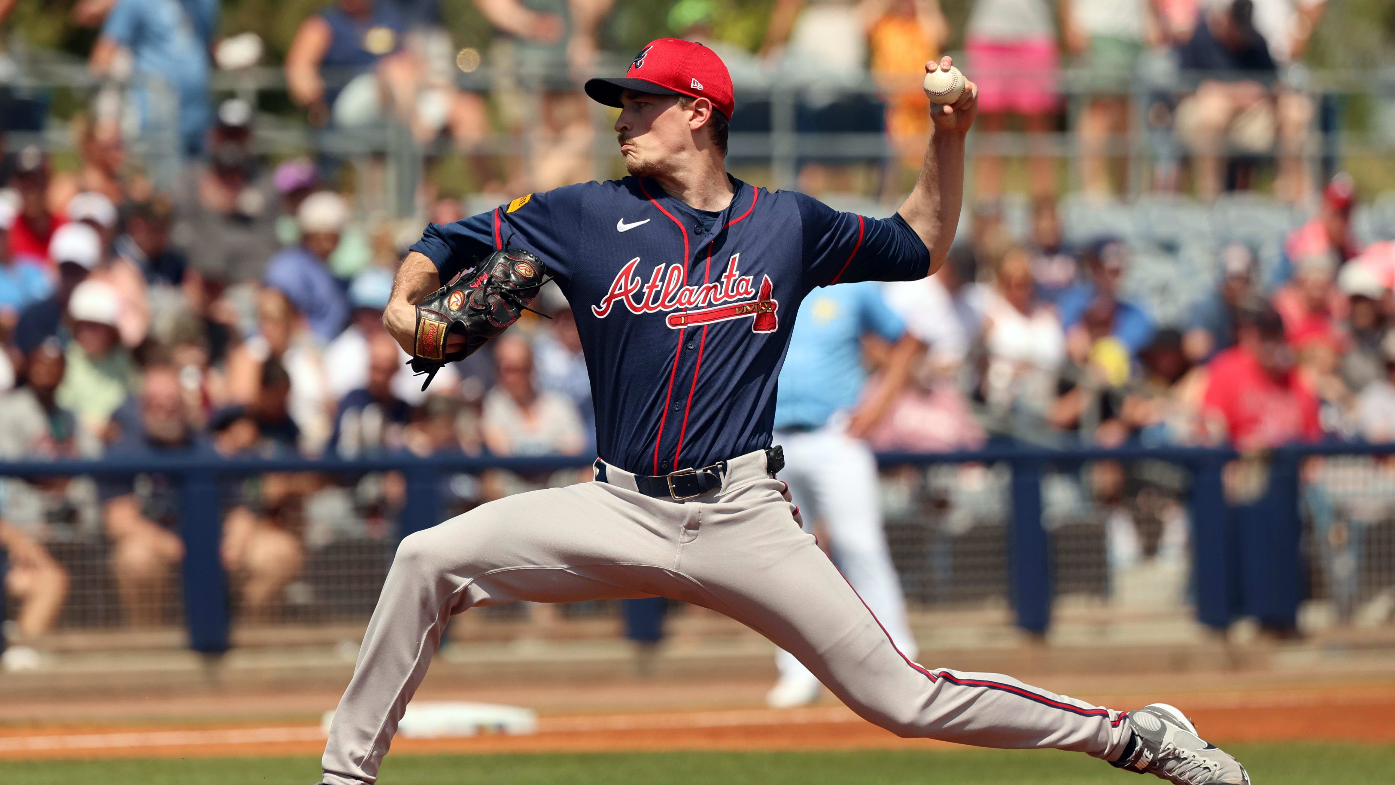 Atlanta Braves starting pitcher Max Fried (54) throws a pitch during spring training action.