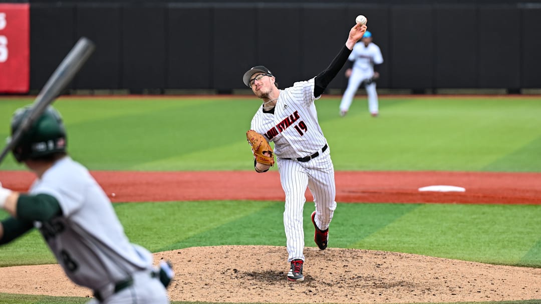 Louisville left-handed pitcher T.J. Schlageter