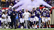 Dec 31, 2024; Houston, TX, USA; LSU Tigers head coach Brian Kelly enters the field with the team prior to the game against the Baylor Bears at NRG Stadium. Mandatory Credit: Maria Lysaker-Imagn Images 