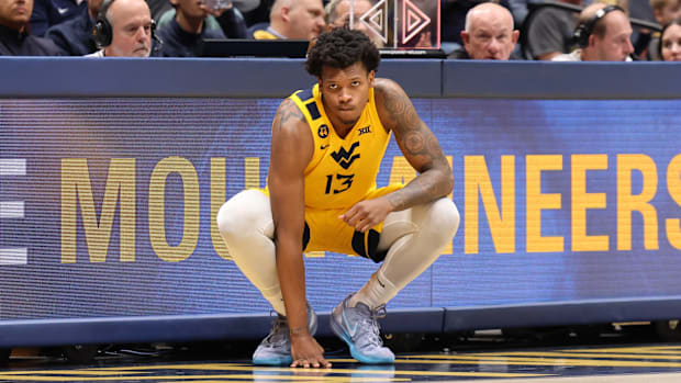 West Virginia University forward Amani Hansberry