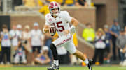 Ty Simpson and the Crimson Tide are road favorites in Week 9.
