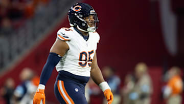 Nov 3, 2024; Glendale, Arizona, USA; Chicago Bears defensive end DeMarcus Walker (95) against the Arizona Cardinals at State Farm Stadium.