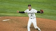 Mar 21, 2023; Miami, Florida, USA; Japan relief pitcher Shohei Ohtani (16) celebrates after defeating the USA at LoanDepot Park. Mandatory Credit: Sam Navarro-Imagn Images