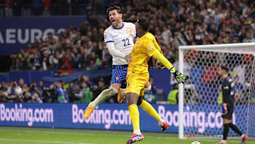 Theo Hernandez e Mike Maignan, giocatori di Francia e Milan Theo Hernandez e Mike Maignan, giocatori di Francia e Milan