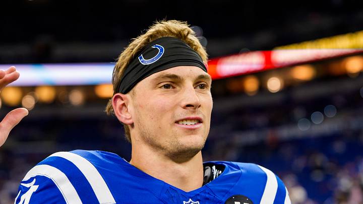 Alec Pierce of the Indianapolis Colts smiles