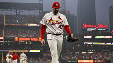 Jun 27, 2023; St. Louis, Missouri, USA;  St. Louis Cardinals starting pitcher Jordan Montgomery (47)