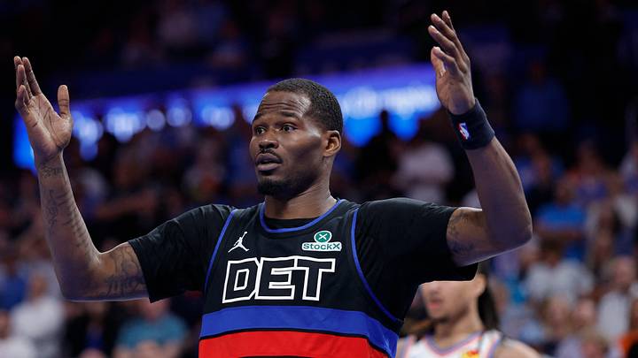 Mar 30, 2026; Oklahoma City, Oklahoma, USA; Detroit Pistons guard Javonte Green (31) reacts after a play against the Oklahoma City Thunder during the second half at Paycom Center. Mandatory Credit: Alonzo Adams-Imagn Images