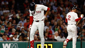 Boston Red Sox outfielder Roman Anthony injures his oblique against the Cleveland Guardians.