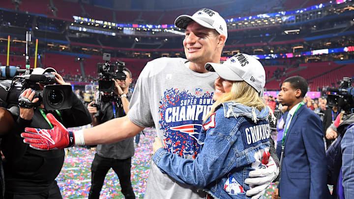Gronkowski spent the majority of his career with the Patriots. Gronkowski spent the majority of his career with the Patriots.